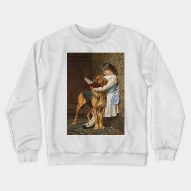 Compulsory Education by Briton Riviere Crewneck Sweatshirt by Classic Art Stall